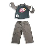 Mish Mish - Infant Boys Long Sleeve Pant Set, Navy, Brown