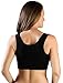 Extra Soft Organic Cotton Wireless Nursing & Maternity Sleep Bra (Black, Large)