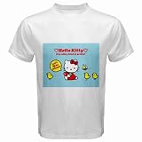 White T-Shirt of Hello Kitty Itty-Bitty Kind and Pretty - Let's Be Friends (with Ducks)