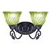Westinghouse 69045 Cedar Forrest Two-Light Wall Fixture, Antique Bronze Finish with Seeded Oliveta Globe