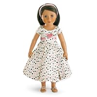 Pink Polka 50's Style Doll Summer Dress for 18 Slim all Vinyl Dolls like Carpatina, Magic Attic and Stardust Classics