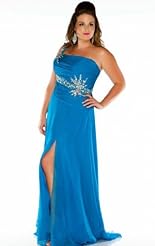 Plus Size Lace Crystals Applique Beaded Crystal Tea Length Chiffon/Taffeta/Tulle Mother-of-the-Bride Dress 