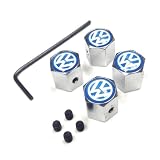 VCD VW Valve Caps - White/Blue(12)