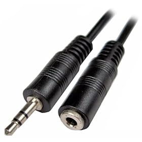 Cables Unlimited AUD-1000-50 3.5mm Male to Female Stereo Cable (50 Feet, Black)