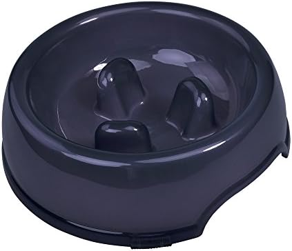 Slow Pet Feed Bowl, Feed and Water Anti-choking Dog&amp;Cat Feeder for Stopping Bloat from Eating too Fast (Transparent gray) by AMKVFDA