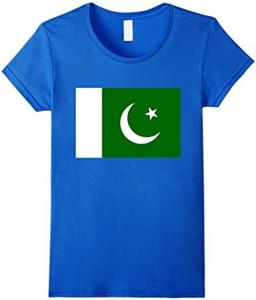 Women's Pakistan Flag T-Shirt Large Royal Blue