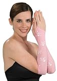Skull and Crossbones Glovelets for Women Pink Great Punk Witch or Pirate Costume Accessory!