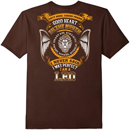 Men's Vixx Leo Zodiac T Shirt Women Medium Brown