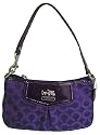 Coach Madison Op Art Sateen Top Handle Pouch Raisin 43265