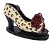 Leopard Print High Heel Shoe Tape Dispenser with Red Bow Accent