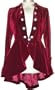 Elegante Schwarz oder Burgundfarben Gothic/Viktorianischen Samt Reitjacke Gr. 34-56