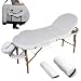 Massageliege oval + Set3 FARBE WEI� inkl. 2 Lagerungsrollen + Tasche