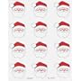 Santa's Face Stickers 4 sheets