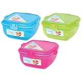 Sistema Salad to Go 1.1ltr - One Only - Pink, Green or Aqua