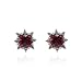 14k Yellow Gold Rhodolite Garnet and Diamond Earrings