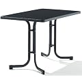 SIEGER 233/G Boulevard-Klapptisch, 115 x 70 cm, Stahlrohrgestell eisengrau, Mecalit-Pro-Tischplatte Schieferdekor anthrazit, Tischh�he ca. 72 cm
