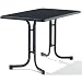 SIEGER 233/G Boulevard-Klapptisch, 115 x 70 cm, Stahlrohrgestell eisengrau, Mecalit-Pro-Tischplatte Schieferdekor anthrazit, Tischh�he ca. 72 cm