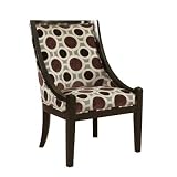 Powell Mulberry & Grey High Back Accent Chair, 20-1/2 Seat Height