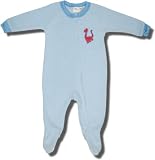 Blue Footed Fleece Sleeper w/Red Dinosaur for Infants
