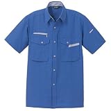 Bodyfine | #BF-500半袖シャツ 【東レ/春夏】（男女兼用）【size 3S～6L/５色展開】 作業服 ブルー(1) M