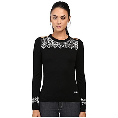 ダールオブノルウェイ アウター ニット&セーター Lillehammer Sweater Black/Oran [並行輸入品]