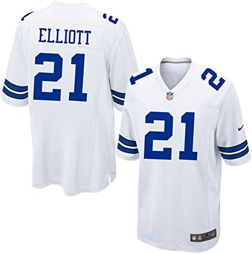 Elliott New Rush NFL White Game Jerseys With Number #21 For Boys Wear American Outdoor Football Ezekiel Dallas Kids Jersey Size M