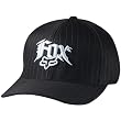 Fox Racing Next Century Youth Boys Flexfit Sports Wear Hat w/ Free B&F Heart Sticker Bundle - Black Pinstripe