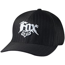 Fox Racing Next Century Youth Boys Flexfit Sports Wear Hat - Black Pinstripe