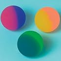 Two-Tone Icy Bounce Balls - Pack of 12 Party Bag Fillers