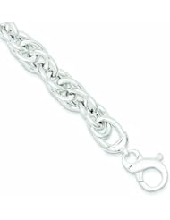 Genuine .925 Sterling Silver 8In Hollow Polished Fancy Link Bracelet 23.7 Grams 8 Inch Length. 100% Satisfaction Guaranteed.