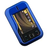 Crystal Hard Blue Rubberized Cover Case and Blue Swivel Belt Clip for Nokia ....
