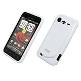 EMPIRE White Poly Skin Case Cover for Verizon HTC Doid Incredible 2 6350