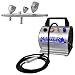 Master Airbrush G46 .3mm Dual Action Airbrush with 3 Cups and Airbrush Depot TC-60 Compressor