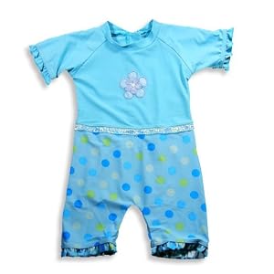 Max Out - Toddler Girls Swim Romper, Turquoise
