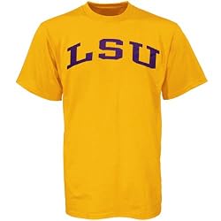 NCAA LSU Tigers Gold Arch Logo T-shirt