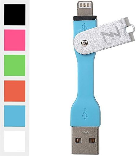 iZapp Lightning to USB Keychain Cable for Apple iPhone 6, iPhone 6 Plus, 5, 5S, 5C, iPad Air, Mini, iPod Touch, Nano (Blue)