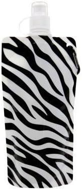 Stylish Reusable Foldable Water Bottle Zebra
