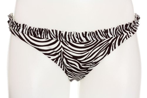 BCBGMAXAZRIA Womens Chestnut Zebra Bikini Bottom