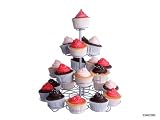 Produkt-Bild: Muffinst&auml;nder f&uuml;r 23 Muffins auf 4 Etagen - Etagere - Kuchenst&auml;nder Cupcake St&auml;nder