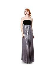 A-line Strapless Pleated Summer Cocktail Floor Length Empire   Waistline General Print Metallic/Polyester/Spandex Sleeveless Maxi Dress 