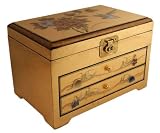 Elegant Oriental Golden Lacquered Jewelry Box