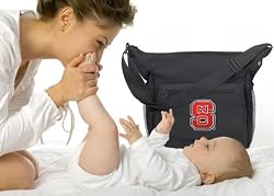 NC State Diaper Bag Official NCAA College Logo Deluxe NC State Wolfpack - Baby Bag - BEST Baby Shower GIFT for New Dad, Father or New Mom Mother GIFTS