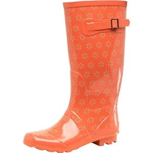 Board Angels Womens AOP Wellington Boots Coral - Coral Pink/Sky/Yellow - 8 UK 8 EUR 41