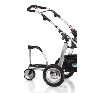 Trends For Kids Multiboard Stroller Ride on Board with Seat Black