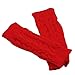 kingfansion Splendid New Fashion Womens Fingerless Warm Gloves Arm Warmer (Red)