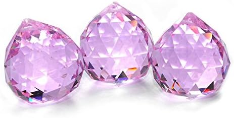 Waveroar 40 mm Feng Shui Faceted Decorating Crystal Ball Purple