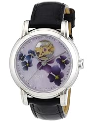 Tissot Womens T0502071610600 Heart Automatic Purple Open Dial Watch