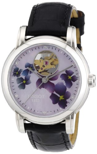 Tissot Women's T0502071610600 Heart Automatic Purple Open Dial Watch
