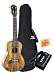 Lanikai SM-CE Custom Series Spalted Mango Concert Acoustic-Electric Ukulele Bundle with Gig Bag, Cherub Tuner, and Polishing Cloth