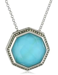 Judith Jack "Octagon" Sterling Silver and Marcasite Octagon Pendant Necklace